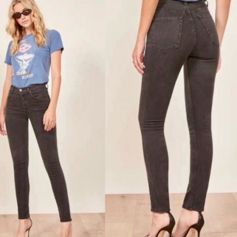 Reformation High Rise Serena Skinny Jeans in Black Size 26